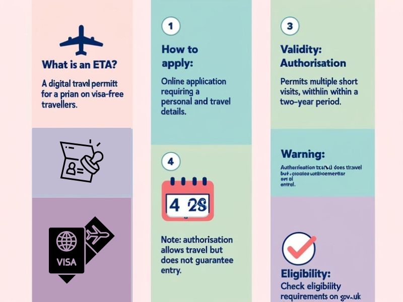 UK Electronic Travel Authorisation (ETA) guide for visa-free travel.
