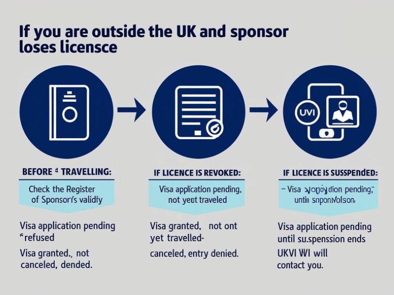 What happens if your employer’s visa sponsor licence is revoked while you’re outside the UK