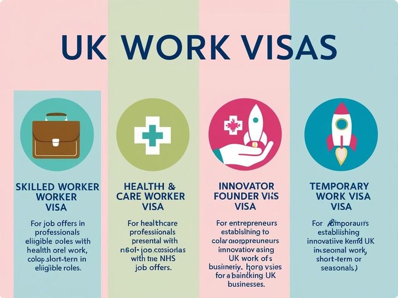 Overview of UK work visas for skilled workers and professionals.