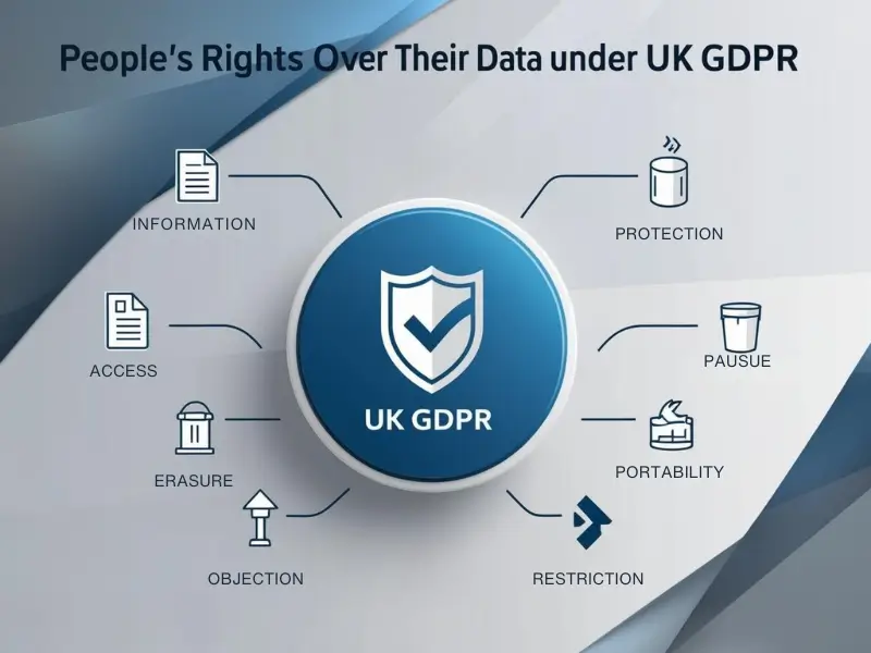 Key data protection rights under UK GDPR, including access, rectification, erasure, and portability.