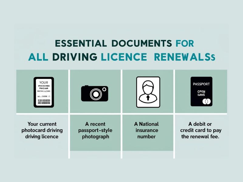 List of essential documents for driving licence renewal in the UK