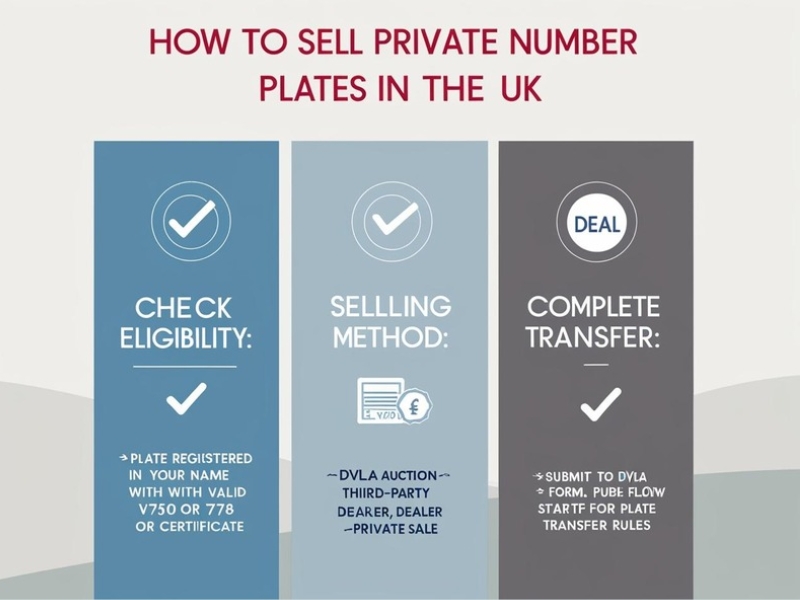 UK private number plate with sale documents, symbolizing the selling process.