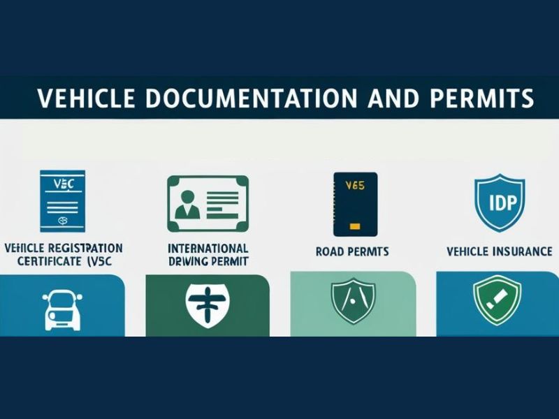 Vehicle with UK registration and transport documents, symbolizing road transport requirements.