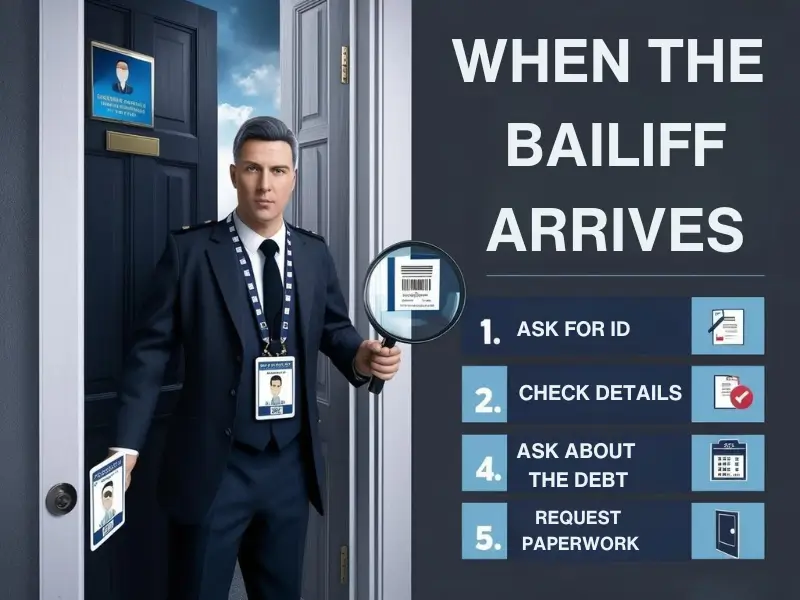 how to check a bailiff’s identity in the UK, including verifying ID, checking details, and requesting paperwork.