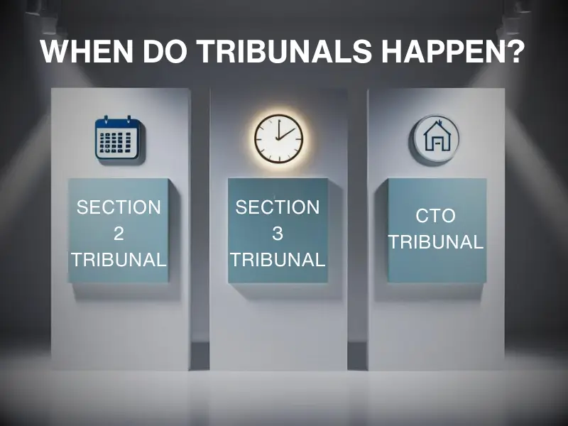When to apply for a Mental Health Tribunal under Section 2, Section 3, and CTO