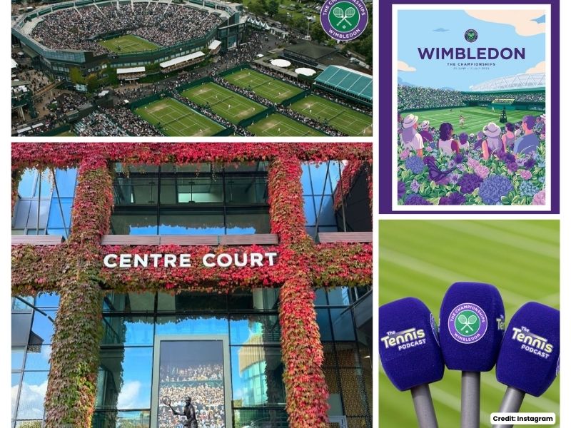 Centre Court view at Wimbledon 2025