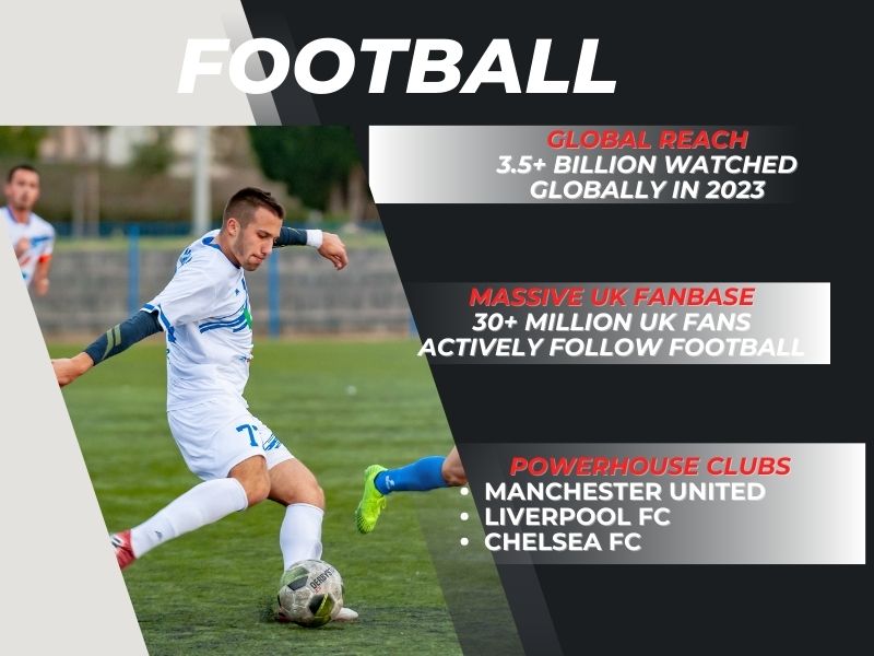 Fans waving flags at a packed UK football stadium in 2025