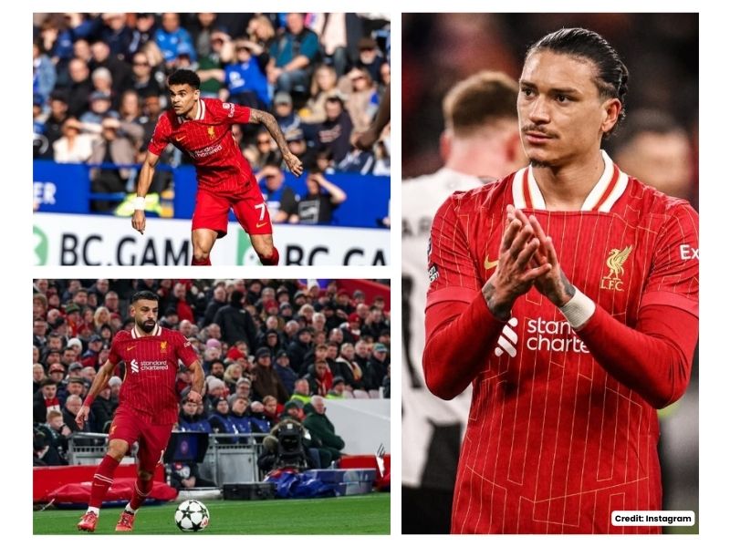 Liverpool FC players celebrate a goal during the 2025 Premier League season