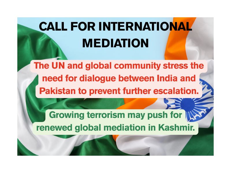 UN emphasizes the role of international mediation in resolving India-Pakistan tensions