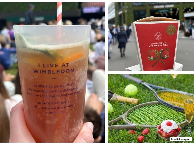 Strawberries and cream served at Wimbledon 2025