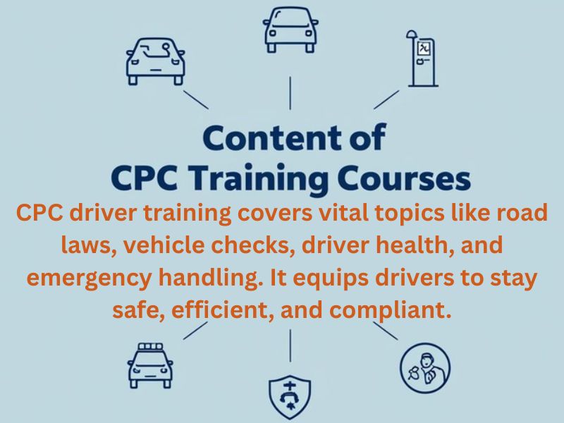Topics covered in CPC driver training courses in the UK