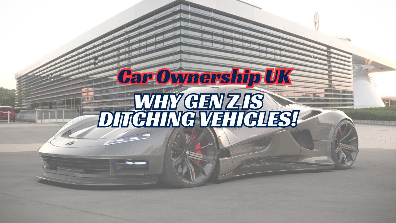 Young adults walking past parked cars in a UK city street – Gen Z car ownership decline