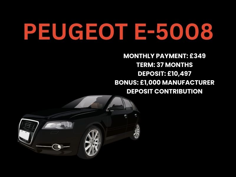 Peugeot e-5008 electric SUV 0% APR car finance