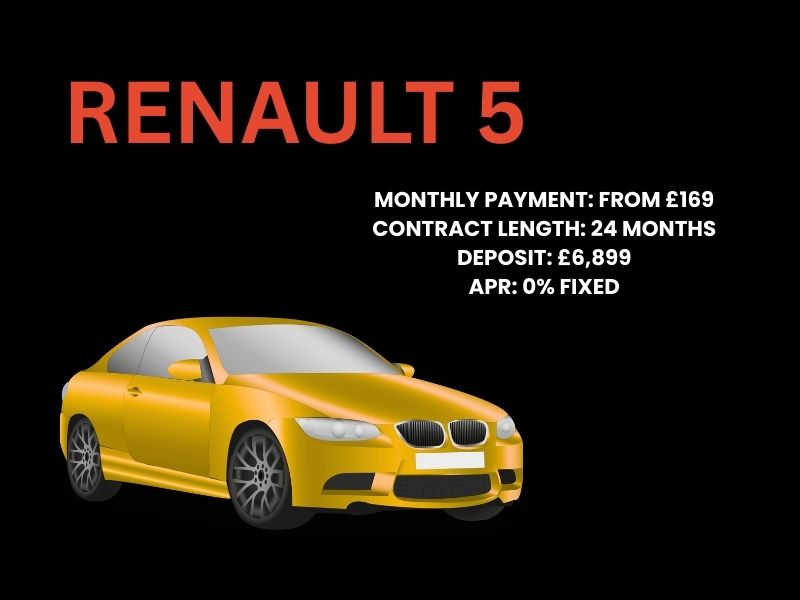 Renault 5 on 0% APR car finance deal in May 2025