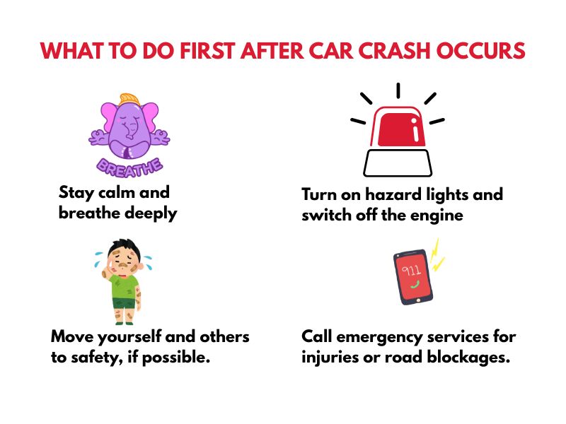 What to do first after car crash in the UK