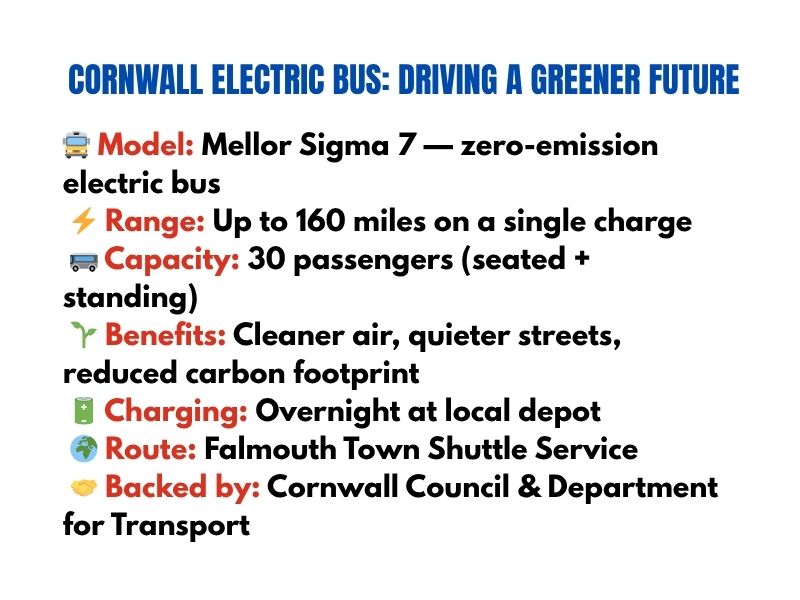 Cornwall electric bus driving a greener future with zero-emission travel
