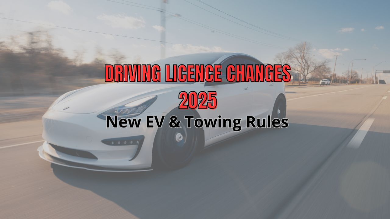 UK driving licence changes 2025 allow EVs and towing flexibility.