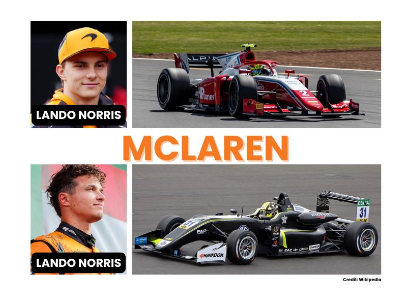 McLaren drivers Oscar Piastri and Lando Norris in Spanish GP qualifying