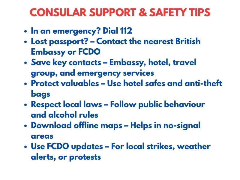  Consular support and Euro travel advice for British fans abroad